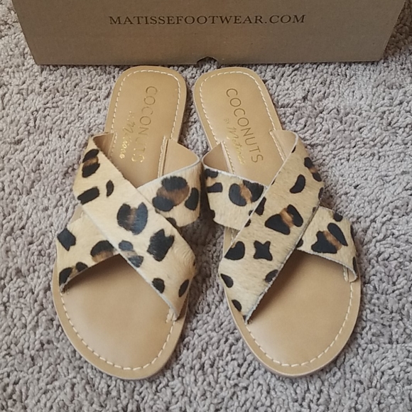 Coconuts by Matisse | Shoes | Leopard Print Womens Slip On Sandals |  Poshmark